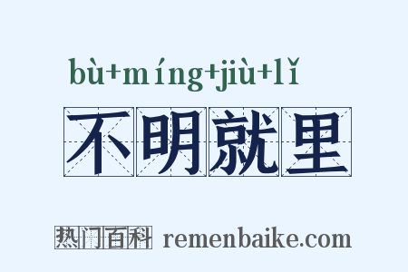 不明就里是什么意思的图片